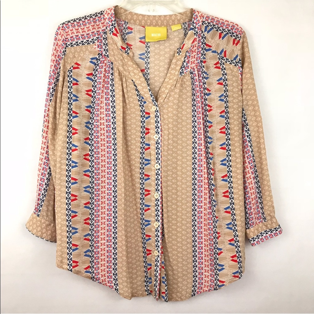Anthropologie Maeve sunset district tribal shirt - Picture 2 of 5